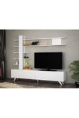 aden home senin evin senin dünyan Beyaz TV ünitesi, MDF TV ünitesi, Kapaklı Raflı TV Sehpa Ünitesi, Beyaz MDF TV Ünitesi Konsol TVU113 - 1
