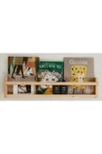 aden home senin evin senin dünyan Montessori Çocuk ve Bebek Odası Duvar Rafı, Eğitici Ahşap Kitaplık Rafı, 3'lü Set, 50cm, ACKTP09 - 2