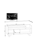 aden home senin evin senin dünyan Beyaz TV ünitesi, MDF TV ünitesi, Kitaplıklı TV Sehpa Ünitesi, Beyaz MDF TV Ünitesi Konsol TVU114 - 5