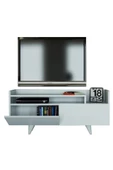 aden home senin evin senin dünyan Beyaz TV ünitesi, MDF TV ünitesi, Kitaplıklı TV Sehpa Ünitesi, Beyaz MDF TV Ünitesi Konsol TVU114 - 2