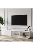 aden home senin evin senin dünyan Beyaz TV ünitesi, MDF TV ünitesi, Kapaklı TV Sehpa Ünitesi, Beyaz MDF TV Ünitesi Konsol, TVU98 - 2
