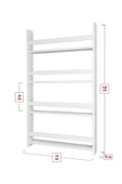 aden home senin evin senin dünyan Çocuk Odası Duvar Rafı, Çocuk Odası Eğitici Kitaplık, Beyaz Montessori Kitaplık, 120cm, MCKTP01 - 5