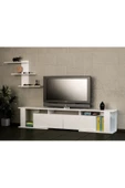 aden home senin evin senin dünyan Beyaz TV ünitesi, MDF TV ünitesi, Kapaklı Raflı TV Sehpa Ünitesi, Beyaz MDF TV Ünitesi Konsol - 1