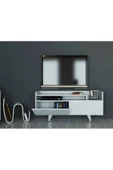 aden home senin evin senin dünyan Beyaz TV ünitesi, MDF TV ünitesi, Kitaplıklı TV Sehpa Ünitesi, Beyaz MDF TV Ünitesi Konsol TVU114 - 3