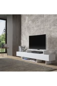 aden home senin evin senin dünyan Beyaz TV Ünitesi, MDF TV Ünitesi, Kapaklı TV Sehpa Ünitesi, Beyaz MDF TV Ünitesi Konsol, TVU72 - 4