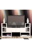 aden home senin evin senin dünyan Beyaz TV Ünitesi, MDF TV Ünitesi, Kapaklı TV Sehpa Ünitesi, Beyaz MDF TV Ünitesi Konsol, TVU57 - 4