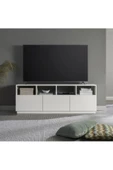 aden home senin evin senin dünyan Beyaz TV Ünitesi, MDF TV Ünitesi, Kapaklı TV Ünitesi, Beyaz MDF TV Ünitesi Konsol, TVU43 - 1