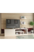 aden home senin evin senin dünyan Beyaz TV Ünitesi MDF TV Ünitesi Kapaklı TV Sehpa Ünitesi Beyaz MDF TV Ünitesi Konsol TVU64 - 1