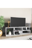 aden home senin evin senin dünyan Beyaz TV Ünitesi, MDF TV Ünitesi, Raflı TV Sehpa Ünitesi, Beyaz MDF TV Ünitesi Konsol, TVU88 - 1
