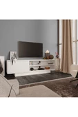 aden home senin evin senin dünyan Beyaz TV Ünitesi, MDF TV Ünitesi, Kapaklı TV Ünitesi, Beyaz MDF TV Ünitesi Konsol, TVU50 - 1