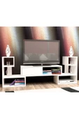 aden home senin evin senin dünyan Beyaz TV Ünitesi, MDF TV Ünitesi, Kapaklı TV Sehpa Ünitesi, Beyaz MDF TV Ünitesi Konsol, TVU57 - 3