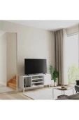 aden home senin evin senin dünyan Beyaz TV Ünitesi, MDF TV Ünitesi, Kapaklı TV Sehpa Ünitesi, Beyaz MDF TV Ünitesi Konsol, TVU91 - 5