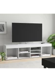 aden home senin evin senin dünyan Beyaz TV Ünitesi, MDF TV Ünitesi, Raflı TV Sehpa Ünitesi, Beyaz MDF TV Ünitesi Konsol, TVU59 - 1