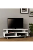 aden home senin evin senin dünyan Beyaz TV Ünitesi, MDF TV Ünitesi, Raflı TV Sehpa Ünitesi, Beyaz MDF TV Ünitesi Konsol, TVU60 - 1