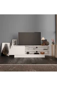 aden home senin evin senin dünyan Beyaz TV Ünitesi, MDF TV Ünitesi, Kapaklı TV Ünitesi, Beyaz MDF TV Ünitesi Konsol, TVU50 - 3