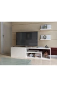 aden home senin evin senin dünyan Beyaz TV Ünitesi MDF TV Ünitesi Kapaklı TV Sehpa Ünitesi Beyaz MDF TV Ünitesi Konsol TVU64 - 3