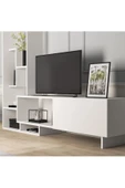 aden home senin evin senin dünyan Beyaz TV Ünitesi, MDF TV Ünitesi, Kitaplıklı TV Sehpa Ünitesi, Beyaz MDF TV Ünitesi Konsol, TVU73 - 7