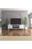 aden home senin evin senin dünyan Beyaz TV Ünitesi, MDF TV Ünitesi, Kapaklı TV Sehpa Ünitesi, Beyaz MDF TV Ünitesi Konsol, TVU89 - 1