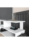 aden home senin evin senin dünyan Beyaz TV Ünitesi, MDF TV Ünitesi, Raflı TV Sehpa Ünitesi, Beyaz MDF TV Ünitesi Konsol, TVU88 - 6