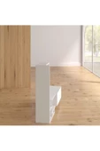 aden home senin evin senin dünyan Mordor Modern TV Ünitesi, Dolaplı TV Sehpası, Kitaplıklı Raflı TV Ünitesi, Beyaz, %100 MDF, TVU19 - 5