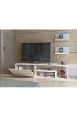 aden home senin evin senin dünyan Beyaz TV Ünitesi MDF TV Ünitesi Kapaklı TV Sehpa Ünitesi Beyaz MDF TV Ünitesi Konsol TVU64 - 2