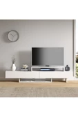 aden home senin evin senin dünyan Beyaz TV Ünitesi, MDF TV Ünitesi, Kapaklı TV Sehpa Ünitesi, Beyaz MDF TV Ünitesi Konsol, TVU72 - 1