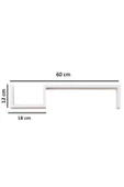 aden home senin evin senin dünyan Dekoratif Beyaz Duvar Rafı, Baharatlık, Mutfak Rafı, Banyo Rafı, Kitaplık Rafı, %100 MDF Gizli Raf - 5