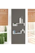 aden home senin evin senin dünyan Dekoratif Beyaz Duvar Rafı, Baharatlık, Mutfak Rafı, Banyo Rafı, Kitaplık Rafı, %100 MDF Gizli Raf - 1