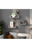 aden home senin evin senin dünyan Dekoratif Beyaz Duvar Rafı, Baharatlık, Mutfak Rafı, Banyo Rafı, Kitaplık Rafı, %100 MDF Gizli Raf - 1