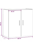 aden home senin evin senin dünyan Banyo Dolabı, Kapaklı Mini Banyo Dolabı, %100 Beyaz MDF, Mutfak Dolabı, Çok Amaçlı Mini Dolap - 6