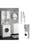aden home senin evin senin dünyan Banyo Dolabı, Kapaklı Çamaşır ve Kurutma Makinesi Dolabı, %100 Beyaz MDF Banyo Dolabı - 2