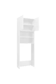 aden home senin evin senin dünyan Çamaşır Makinesi Dolabı, %100 Mdf Beyaz Banyo Dolabı, Kapaklı Çamaşır Kurutma Makinesi Banyo Dolabı - 5