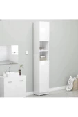 aden home senin evin senin dünyan Beyaz Banyo Dolabı, Banyo Düzenleyici, Mutfak Erzak Kiler Dolabı, Çok Amaçlı Dolap, Banyo Lavabo - 1
