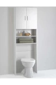 aden home senin evin senin dünyan Çamaşır Kurutma Makinesi Dolabı, Klozet Üstü Raf Dolap, %100 Beyaz Mdf Banyo Dolabı, Lavabo Dolabı - 1