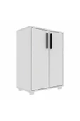 aden home senin evin senin dünyan Kapaklı Banyo Dolabı, Banyo Lavabo Dolabı, Beyaz Mini Çok Amaçlı Dolap, %100 Beyaz MDF Banyo Dolabı - 2