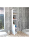 aden home senin evin senin dünyan Beyaz Banyo Dolabı, Çamaşır Makinesi Boy Dolabı, Çok Amaçlı Dolap, Banyo Organizer, Banyo Rafı - 1