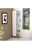 aden home senin evin senin dünyan Kapaklı Beyaz Banyo Dolabı, Açık Raflı Dolap, Çamaşır Makinesi Boy Dolabı, Mutfak Dolabı - 2