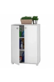aden home senin evin senin dünyan Kapaklı Banyo Dolabı, Banyo Lavabo Dolabı, Beyaz Mini Çok Amaçlı Dolap, %100 Beyaz MDF Banyo Dolabı - 2