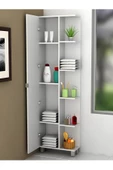 aden home senin evin senin dünyan Kapaklı Beyaz Banyo Dolabı, Açık Raflı Dolap, Çamaşır Makinesi Boy Dolabı, Mutfak Dolabı - 1