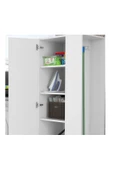 aden home senin evin senin dünyan Banyo Dolabı, Kapaklı Çamaşır ve Kurutma Makinesi Dolabı, %100 Beyaz MDF Banyo Dolabı - 7