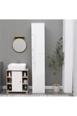 aden home senin evin senin dünyan Beyaz Banyo Dolabı, Çok Amaçlı Dolap, Kapaklı Banyo Dolabı, Mutfak Kiler Erzak Dolabı - 1