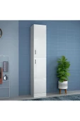 aden home senin evin senin dünyan Beyaz Banyo Dolabı, Çok Amaçlı Dolap, Kapaklı Banyo Dolabı, Mutfak Kiler Erzak Dolabı - 3