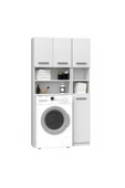 aden home senin evin senin dünyan 2'li Banyo Dolabı, Kapaklı Çamaşır Ve Kurutma Makinesi Dolabı, %100 Mdf Banyo Dolabı - 2