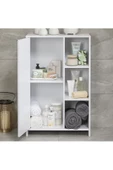 aden home senin evin senin dünyan Beyaz Banyo Dolabı, Banyo Düzenleyici, Mini Banyo Dolabı, Çok Amaçlı Dolap, Ayakkabılık - 2