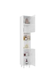 aden home senin evin senin dünyan Beyaz Banyo Dolabı, Banyo Düzenleyici, Çamaşır Makinesi Boy Dolabı, Banyo Lavabo Dolabı - 3