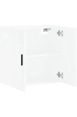aden home senin evin senin dünyan Banyo Dolabı, Kapaklı Mini Banyo Dolabı, %100 Beyaz MDF, Mutfak Dolabı, Çok Amaçlı Mini Dolap - 2