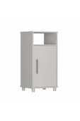 aden home senin evin senin dünyan Banyo Dolabı, Kapaklı Mini Banyo Dolabı, %100 Beyaz MDF, Mutfak Dolabı, Çok Amaçlı Mini Dolap - 2
