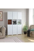 aden home senin evin senin dünyan Beyaz MDF Dolap, Çok Amaçlı Çekmeceli Dolap, Mutfak Dolabı, Banyo Dolabı, Kiler Erzak Dolabı, CAMD11 - 4