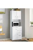 aden home senin evin senin dünyan Beyaz Mutfak Dolabı, %100 Mdf, Çekmeceli Kapaklı Çok Amaçlı Dolap, Erzak Kiler Dolabı, Mdlp10 - 1