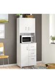 aden home senin evin senin dünyan Beyaz Mutfak Dolabı, %100 Mdf, Çekmeceli Kapaklı Çok Amaçlı Dolap, Erzak Kiler Dolabı, Mdlp10 - 4